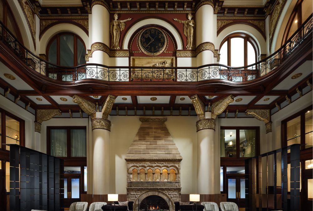 Historic features inside the Union Station Hotel